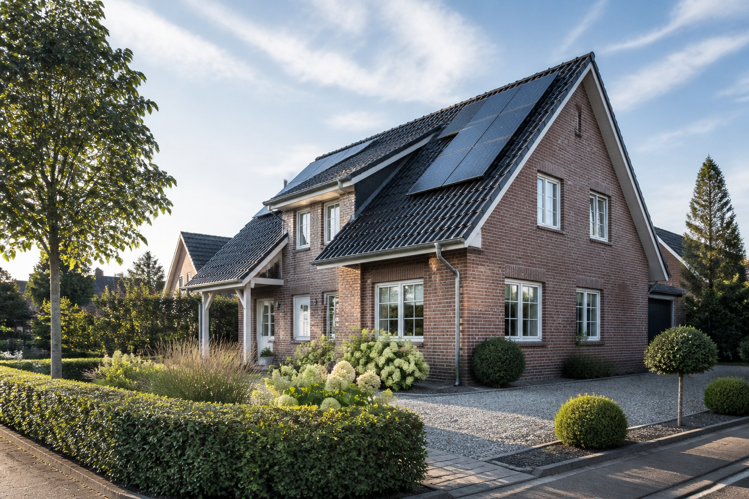 Gepflegtes Klinker-Einfamilienhaus mit Solar-Dach am Niederrhein